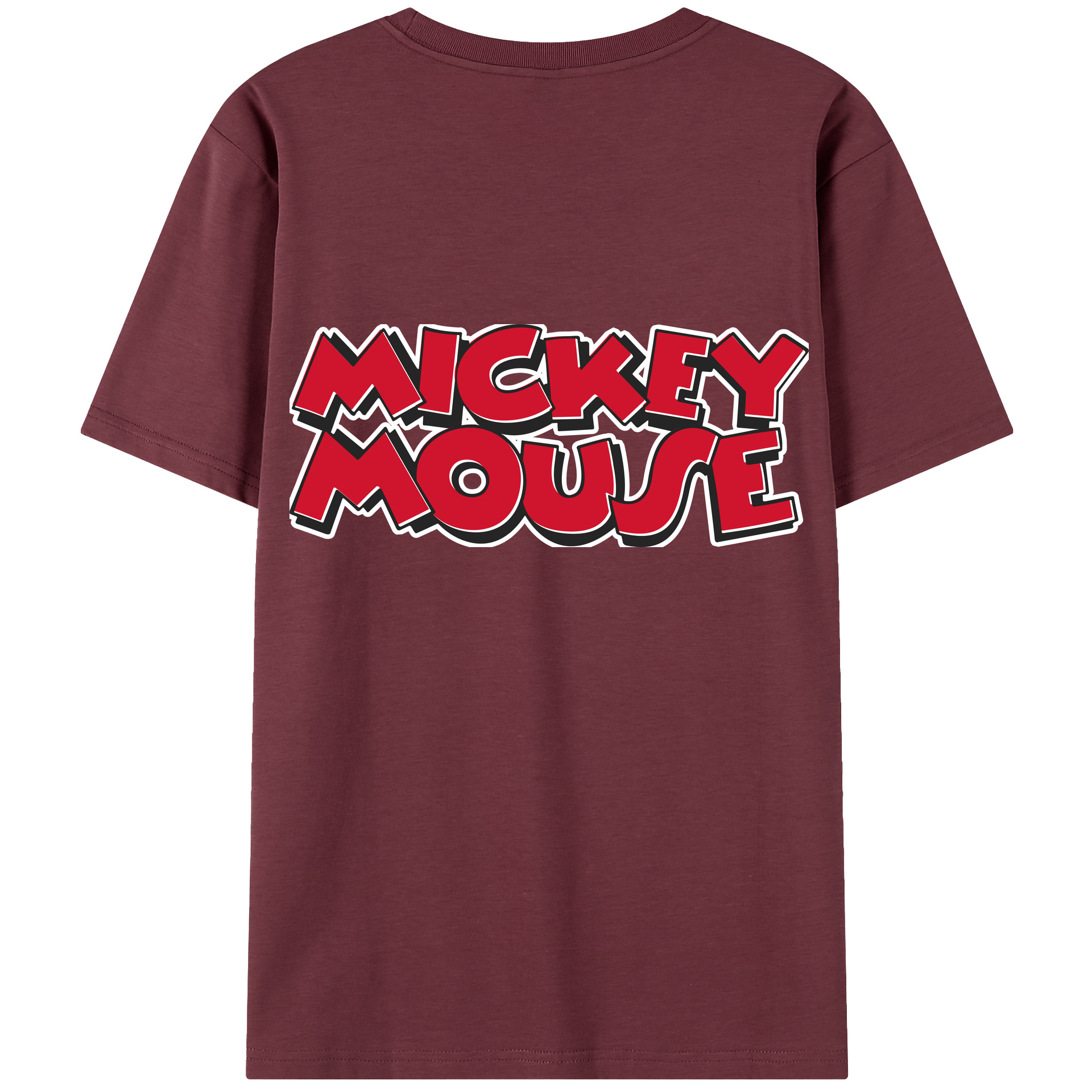 （画像用） ミッキーマウス Mickey Mouse 綿100％半袖Tシャツ（背面プリント）